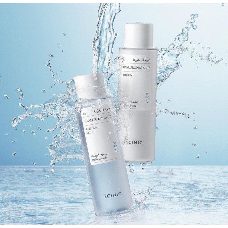 Scinic Ampułka z Kwasem Hialuronowym Skóra/ Emulsja/ Zestaw (Tonik 150ml+Emulsja 150ml)/ Nawilżający, Kosmetyki koreańskie, Kbeauty