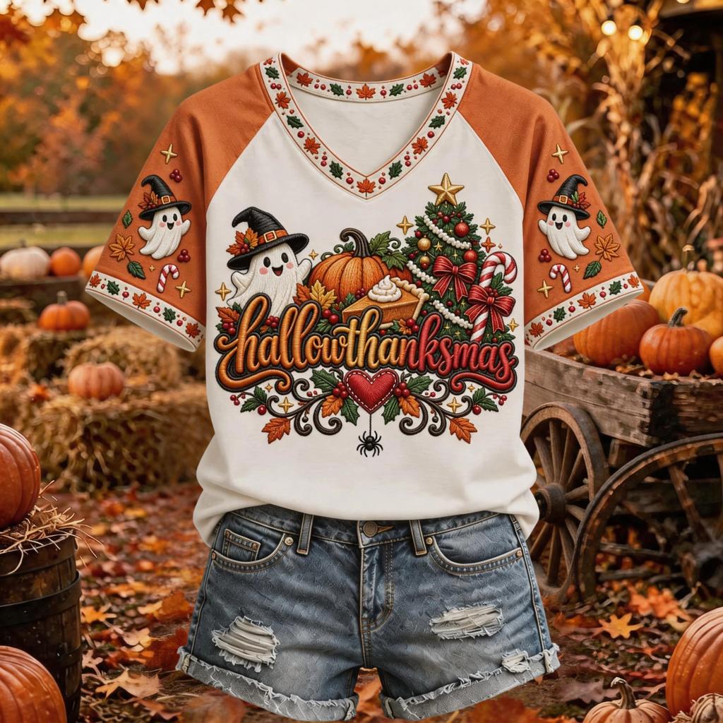 Women's Raglan Short Sleeve T-Shirt for Fall Casual Wear