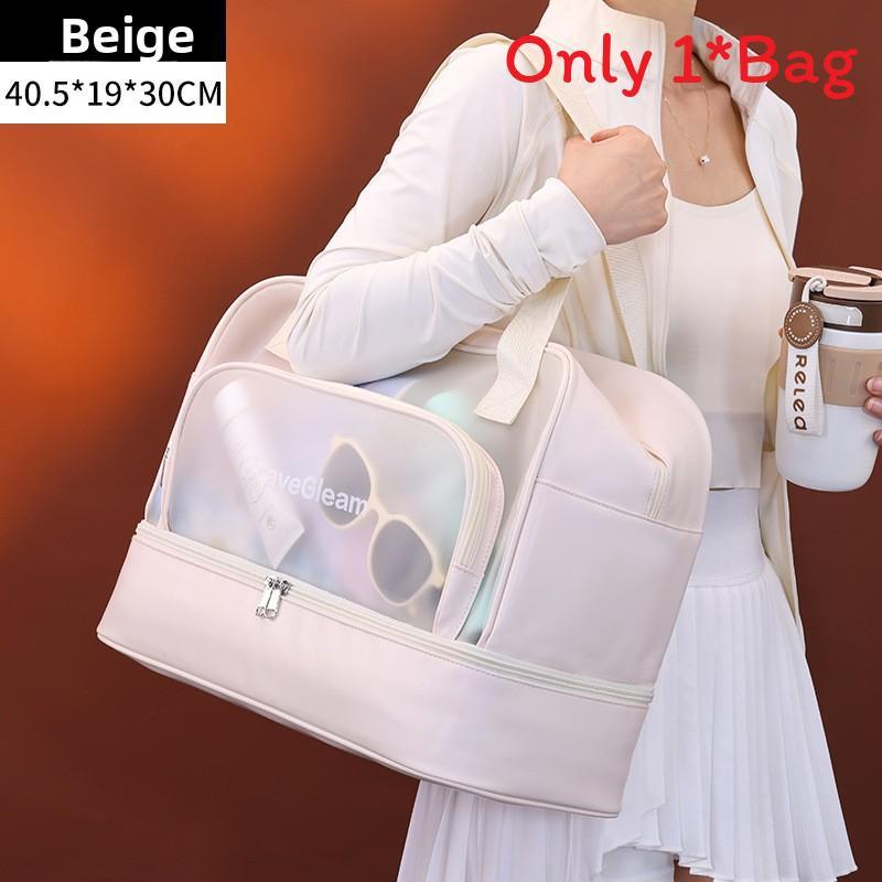 Borsa da Nuoto Impermeabile con Separazione Bagnato/Asciutto a Doppio Strato per Viaggio Uomo Donna