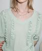 SINOON Puff Ruffle Knit Pullover (Mint)