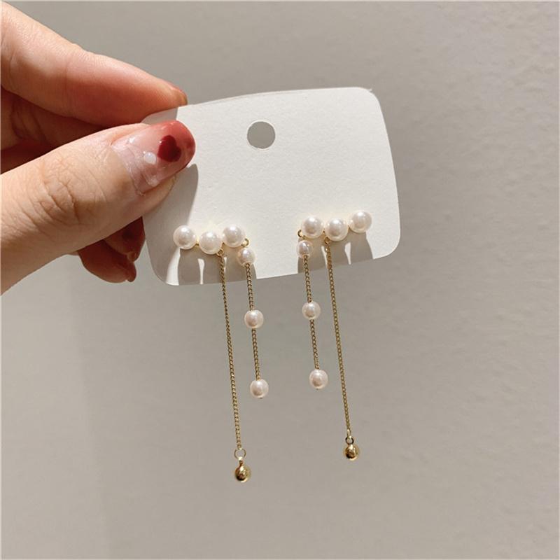 Orecchini a pendente con perla e zircone di lusso per donna e ragazza Personalità elegante Brillante orecchino con lettera D Gioielli moda Vendita all'ingrosso