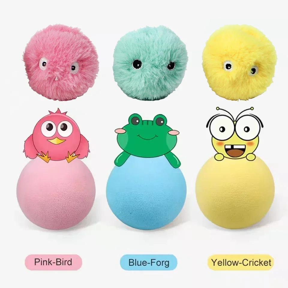 Cats Toy Interactive Squeak Cats Plush Pet Supplies and Catnip Ball Sound Training Electric Kitten Toy Accessories Products Home