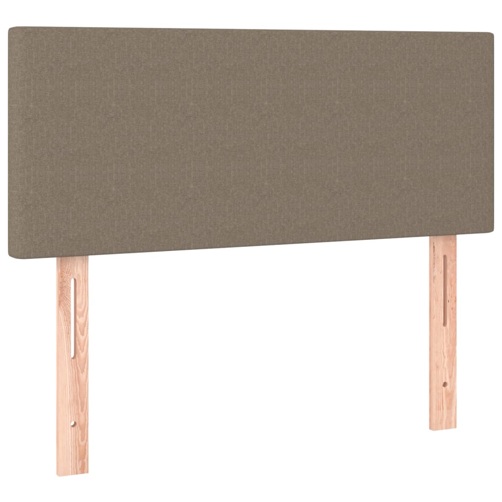 Box Spring Bed with Mattress Taupe 80 x 200 cm Fabric