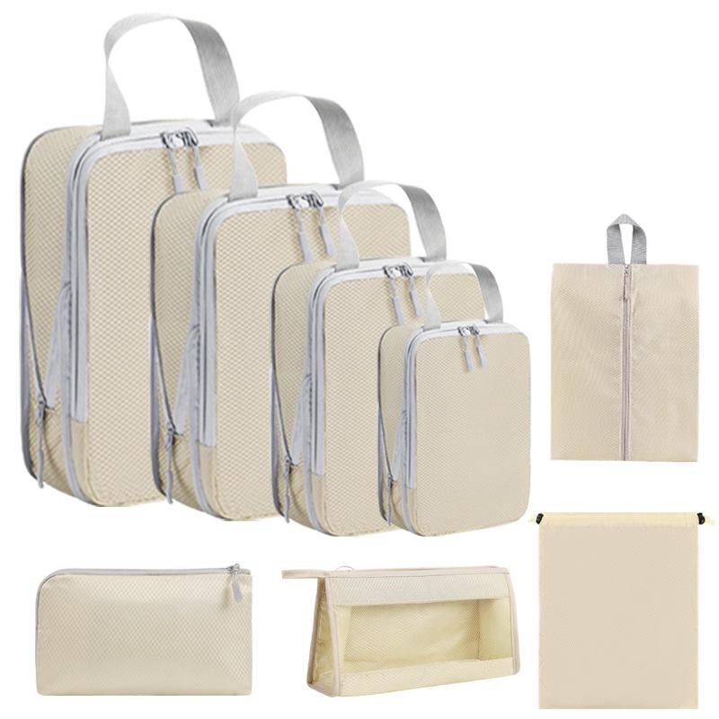 Czteroczęściowy zestaw kompresyjny podróżny: Worki próżniowe na ubrania, buty i skarpetki - Wodoodporne rozwiązanie do przechowywania