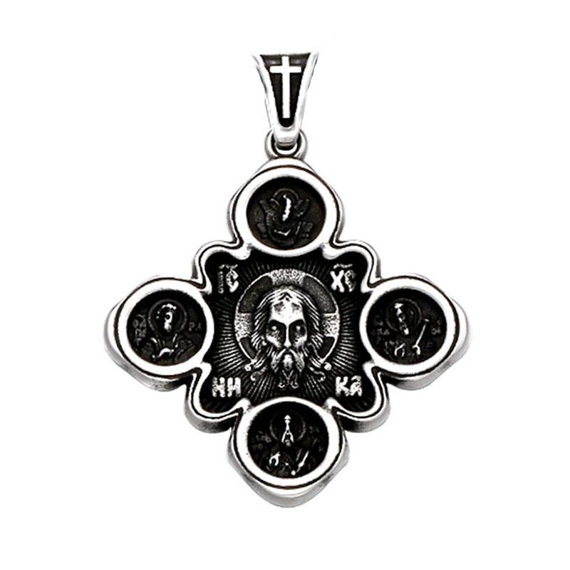 Beier Stainless Steel Men's Christian Christ Jesus Bible Jesus Exorcist Cross Pendant Chain Necklace Jewelry LLLHP199P