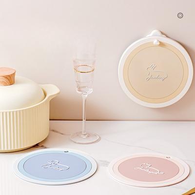 Weiche Gummi-Wärmeisolierunterlage, Tisch, Haushalt, runde Schüsselunterlage, hochtemperaturbeständige Farbverlaufs-Tischunterlage, Topfuntersetzer, hitzebeständig