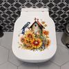 Sunflower Bird Wall Sticker for Kids Bathroom Toilet Seat Cover Decoration Self Adhesive Waterproof Home Decor