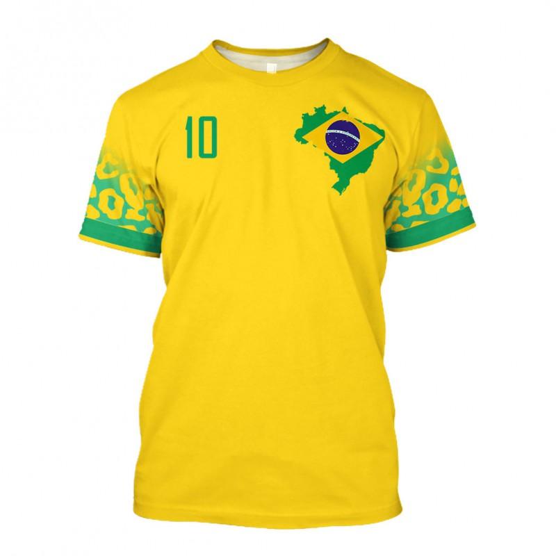 Mens Brazil National Team 10 Neymar Soccer Jersey Set Kids Football Training Uniforms Sports Wear