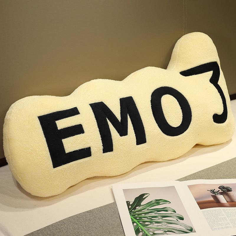 

Ins Nordic EMO Pillow Creative Special Shape Letter Sofa Straight Hair Cushion Long Strip Pillow Clip Legs Sleeping 60cm