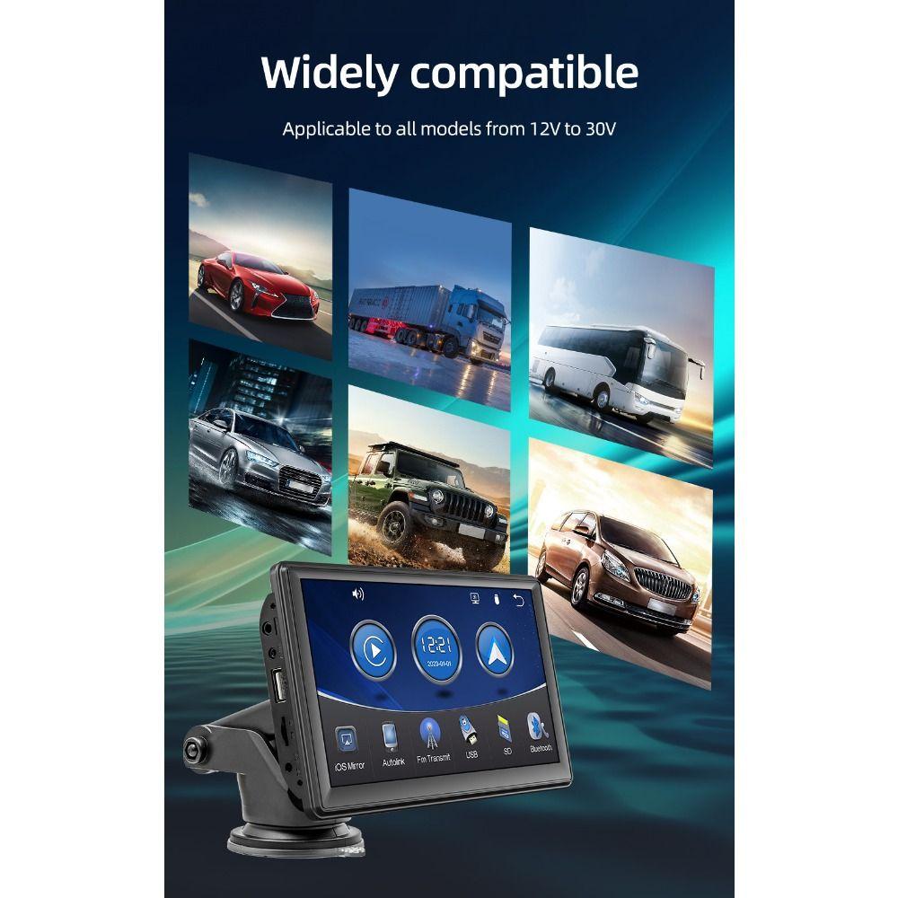 7 Inch Car Mp5 Portable Multimedia Video Player Wireless Carplay Android Auto Bluetooth FM Touch Screen