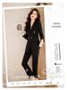 Veste de costume noire professionnelle pour femmes européennes et américaines - Manches longues, Printemps/Automne, Style étudiant, Vêtement de travail à tempérament