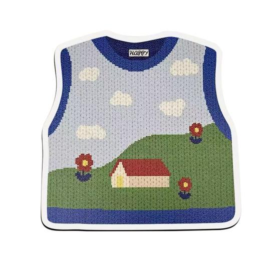 Mouse Pad Wear Resistant Anti-slip Thickened Creative Cute Knitted Sweater Keyboard Mouse Pad Decoration
