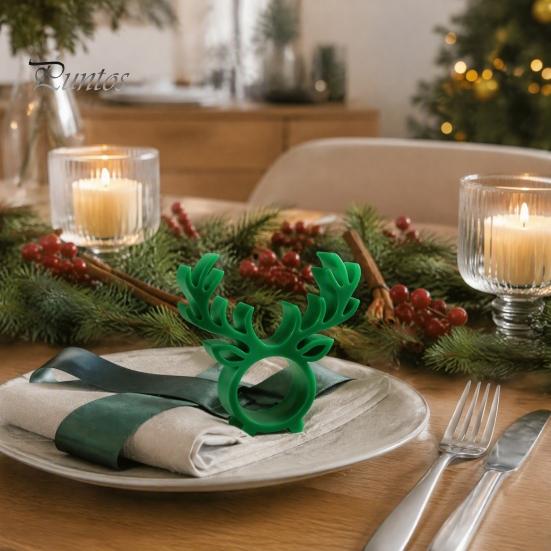 Rensdyr Borddekoration 3D-printet Servietring, Dekorativ Holder, Elg Chokoladeholder Juledekorationer til Dekorationer, Festlig Højtid