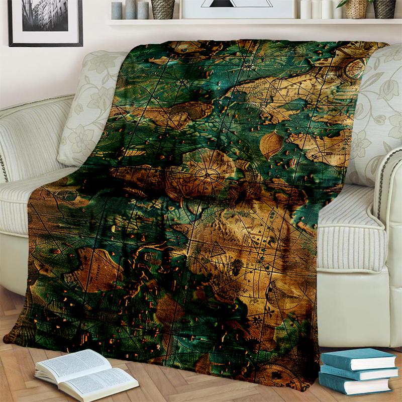 29 Style New Retro Marine Nautical Chart Compass Blanket,Soft Throw Blanket for Home Bedroom Bed Sofa Travel Office Cover Kids