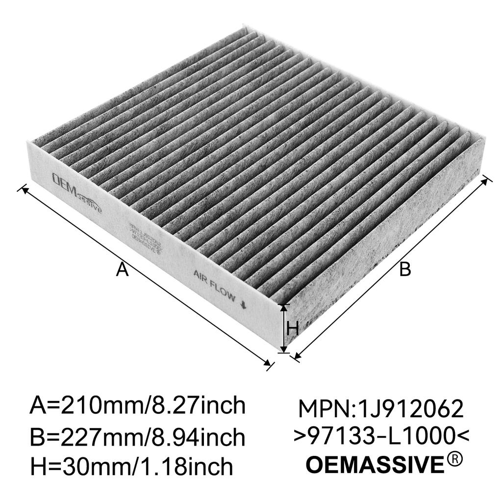 For Genesis GV60 Hyundai Elantra N Ioniq 5 Santa Tucson Kia EV6 Sportage Car Accessories Pollen Cabin Air Filter 97133-L1000