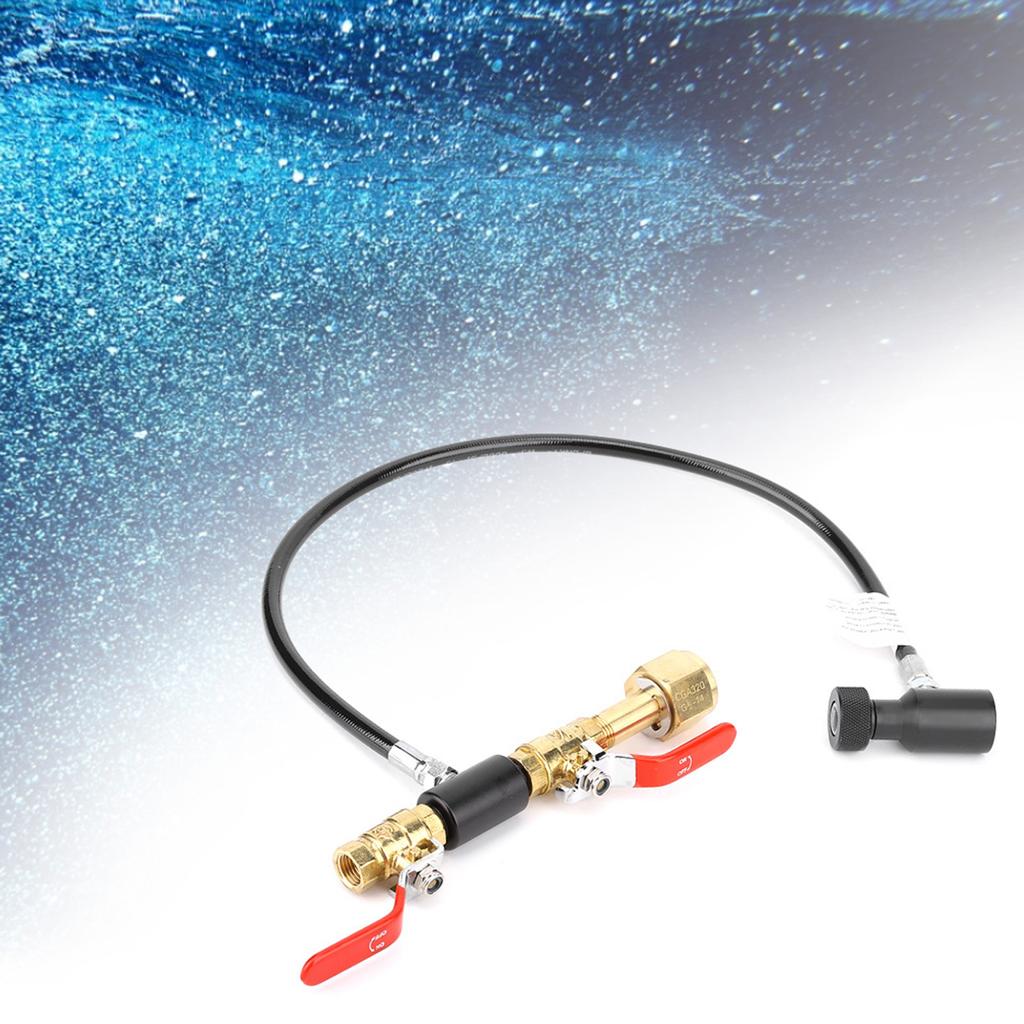 CO2 Cylinder Refill Adapter with Hose for Sodastream Filling G1/2 24in Hose with Valve