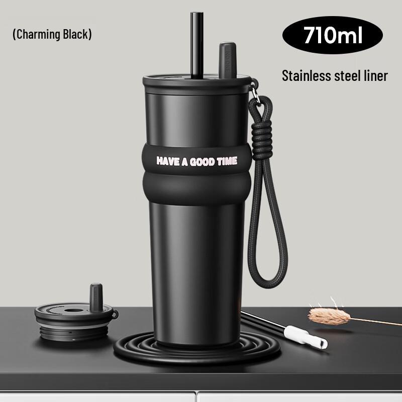 OLOEY Colossal Vacuum Insulated Coffee Mug with Straw