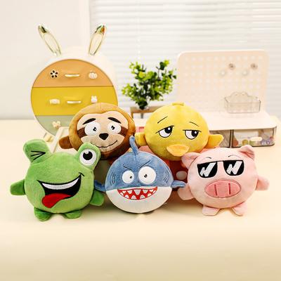 Animalzinho fofo sapo pato brinquedo de estimação boneca de pelúcia bola saltitante mordida agradável brinquedo para filhote de cachorro