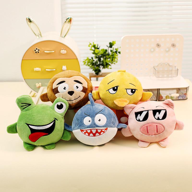 Cute Little Animal Frog Duck Pet Toy Plush Toy Doll Bouncy Ball Nice Bite Puppy Dog Toy