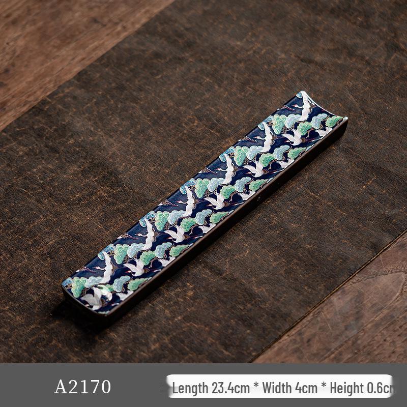 Guochao River & Mountain Ceramic Incense Holder - Retro Incense Stick Tray for Indoor Use