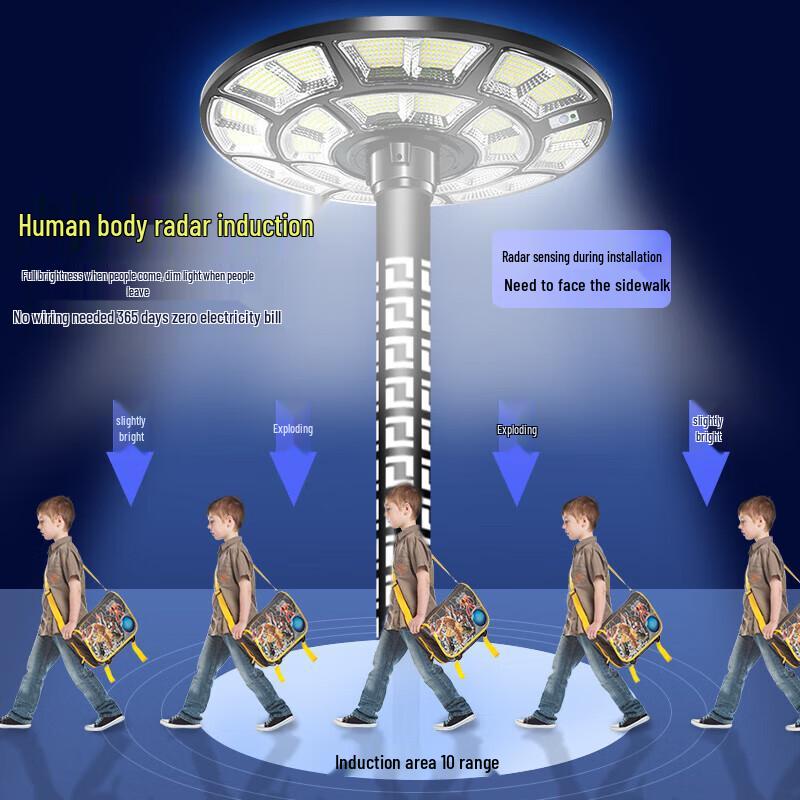 Solar UFO Sensor Light with 3m Pole