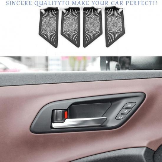 Для Toyota Crown 2023-2024 Черный титан Внутренняя накладка на чашу дверной ручки 4 шт.