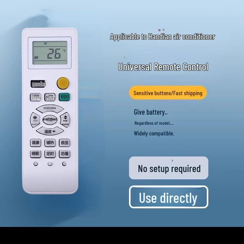 Universal Air Conditioner Remote Control for Gree, Midea, Hualing, Haier, Handian, Chigo, and More Major Brands