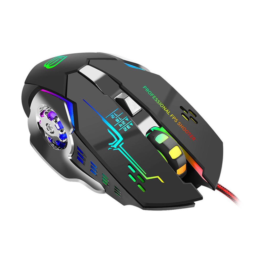 G8 Wired Gaming Mouse Ergonomic Gamer Optical Mouse Computer Mice With 7 Color Backlit, 3 Adjustable DPI, 6 Programmable Buttons