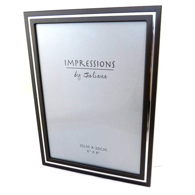 [M9635] - Gray Aluminum 'Design' Photo Frame (15x20 Cm)