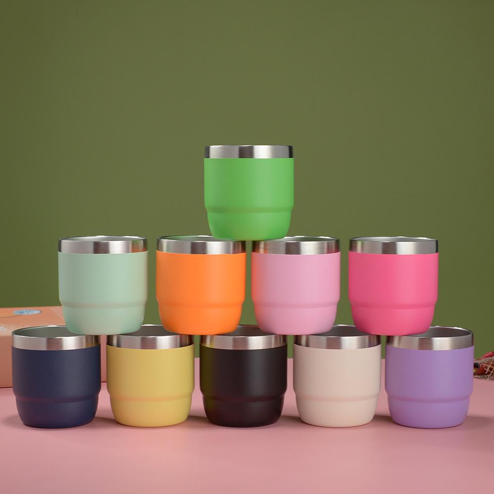 Cross-border 4oz Mini Rambler: Double-layer 304 Stainless Steel Vacuum Insulated Coffee Cup, Hot & Cold