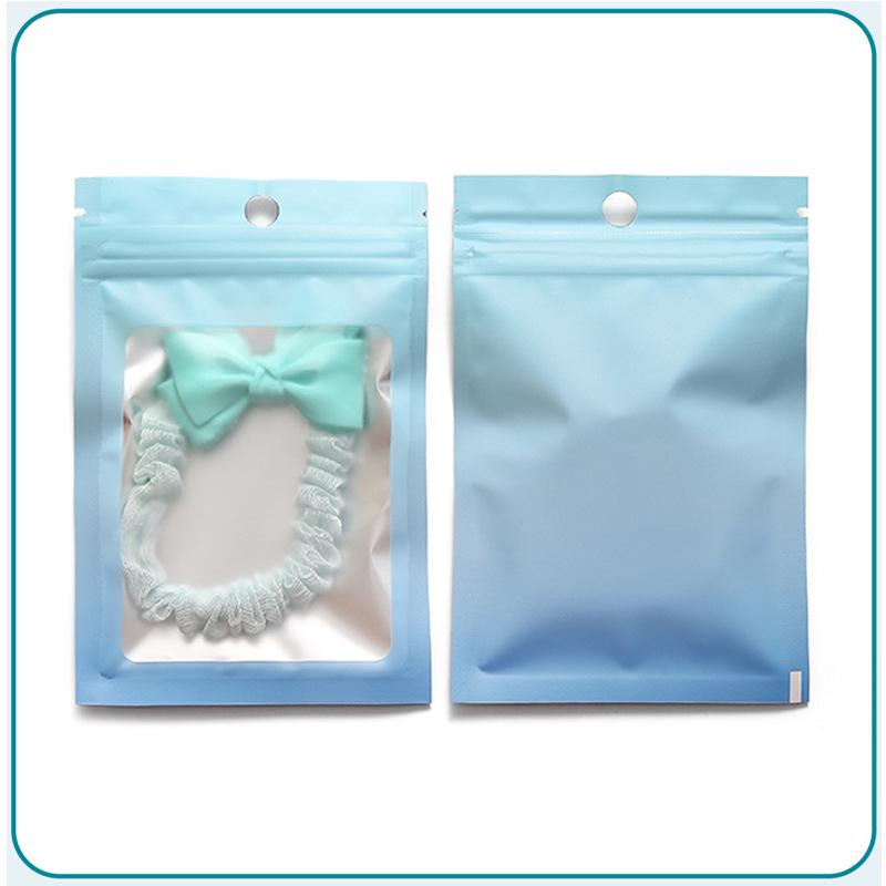 

Gradient Macaron Color Self-Sealing Matte Aluminum Foil Bag for Jewelry and Badges