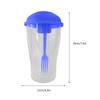 Fresh Fruit & Vegetable Cup Food Shaker With Dressing Container & Fork Fresh Fruit Container Food Portion-control Container