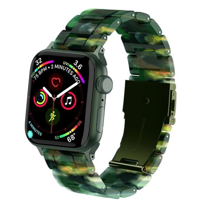 Resin Strap for Apple Watch Band 44mm 40mm 42mm 40mm Accessoreis Luxury Watchband Belt Bracelet iWatch Series 3 4 5 Se 6 Band