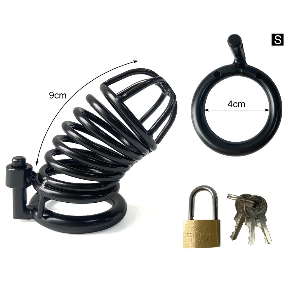 Male Chastity Device Stainless Steel Cock Cage Hollow Breathable Penis Sleeve Erotic Urethral Lock Ring Adult Sex Toys for Men