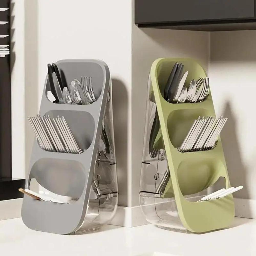 Chopsticks Storage Box Countertop Multifunction Kitchenware Shelf Drain Tableware Shelfs Spoon Funnel Household Storages Tools