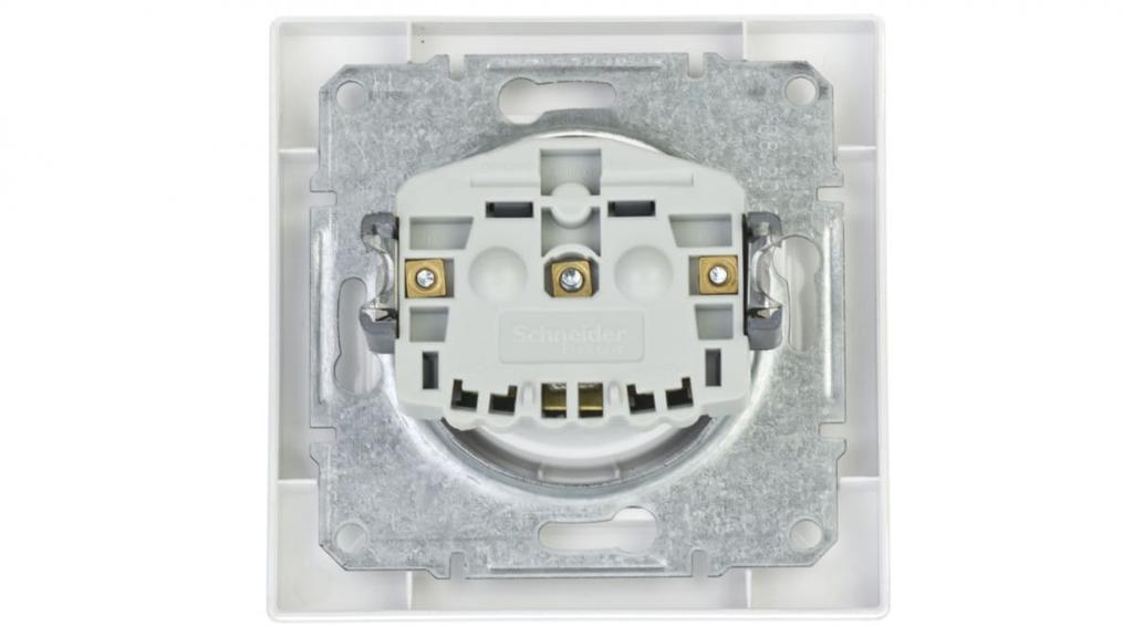 Asfora Single Socket Z/U White With Frame Eph2800121