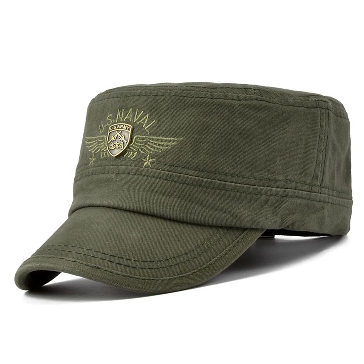

Unisex Usnaval Embroidery Baseball Cap Spring Autumn Outdoor Adjustable Casual Hats Men Flat Top Military Caps Hip-Hop Hats