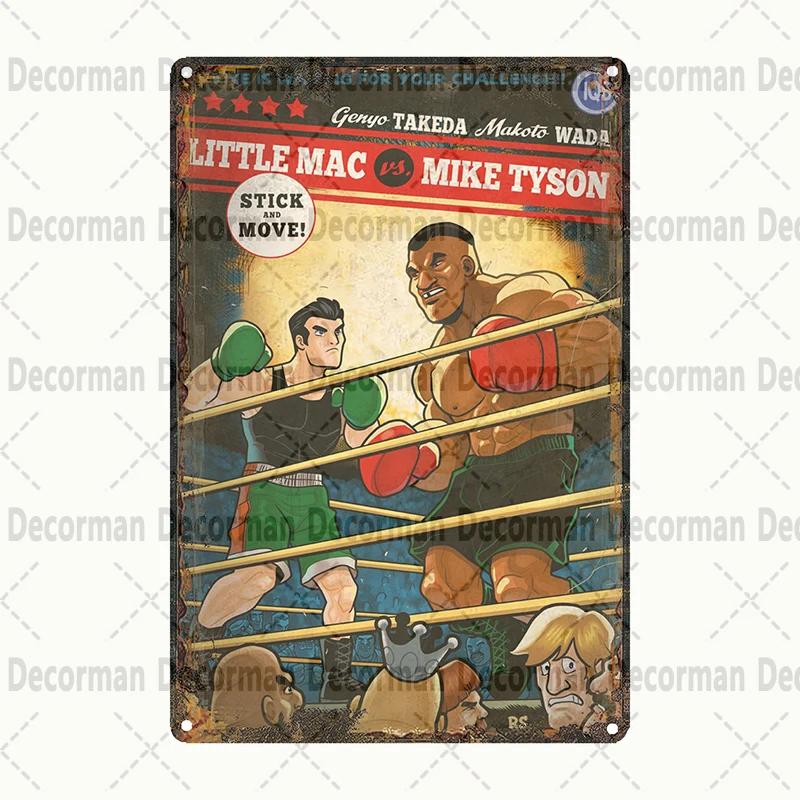 

[ DecorMan ] Boxing Japan Game TIN SIGN Custom Kids Painting Cartoon PUB Decor LTA-3207 20x30cm（7.8x11.8inch）