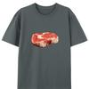 Im Hungry and Want To Eat Meat Creative Pattern Round Neck Tshirt Pure Cotton Summer Trendy Fashion Casual Daily Style Top