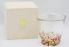 ADERIA Tsugaru Vidro Ice Flower Gold Rim Rock Glass Spring 300ml Made in Japan with Special Wooden Box F71464 Highball Whiskey Beer Sake Shochu