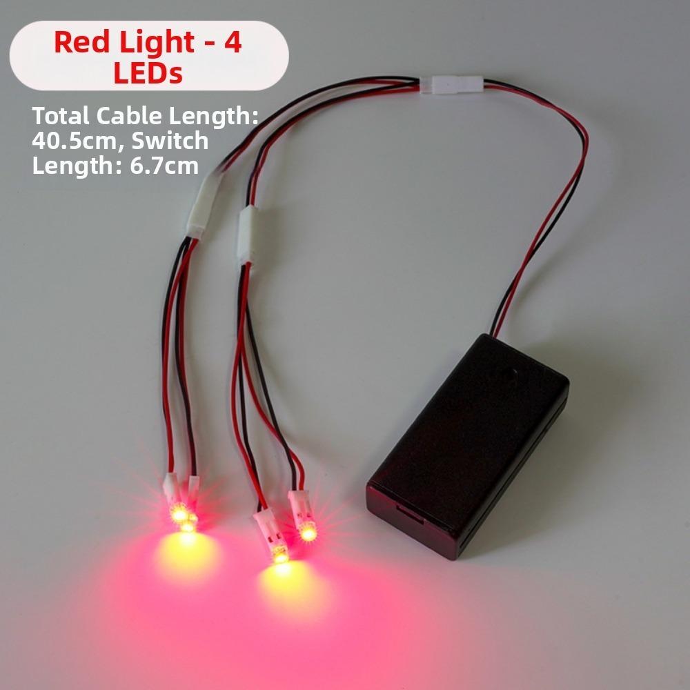 

3V Dollhouse Small Bulb Four Headed Night Light Hot Ultra Bright LED Lamp Beads красный