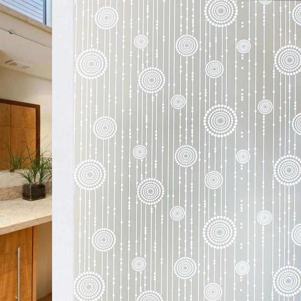 Window Privacy Film Glass WindowFilm Removable Vinyl Door Window CoveringsUV Blocking Sticker for Home Deco