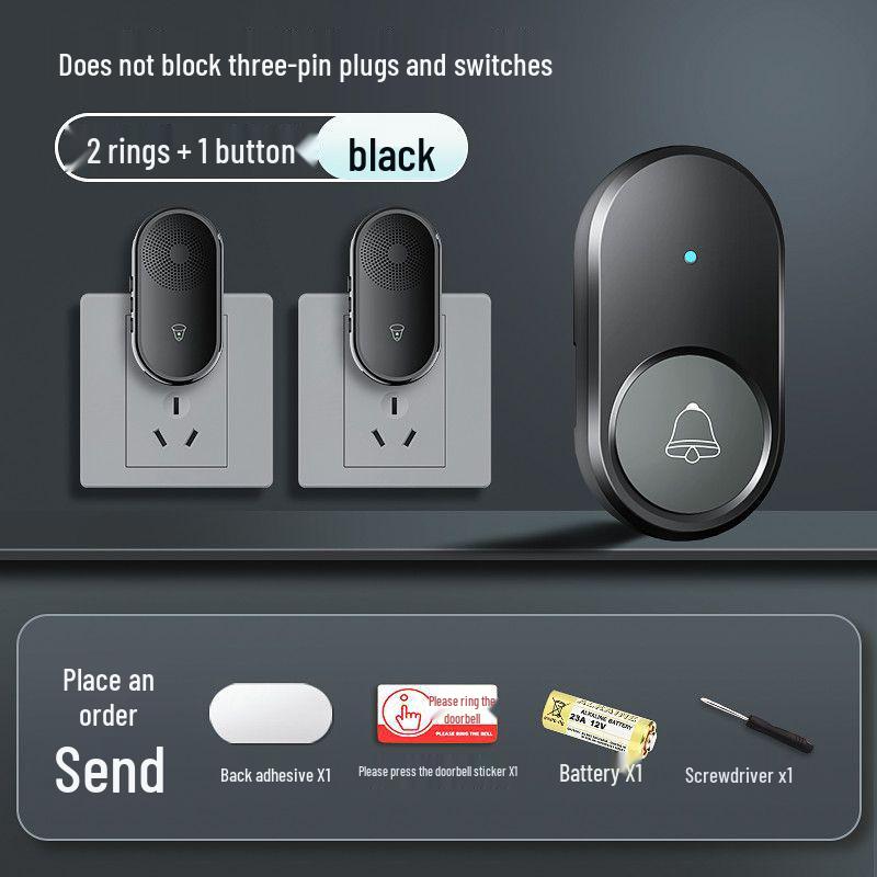 Wireless Smart Doorbell with Long-Range Remote Control and Large Volume for Elderly