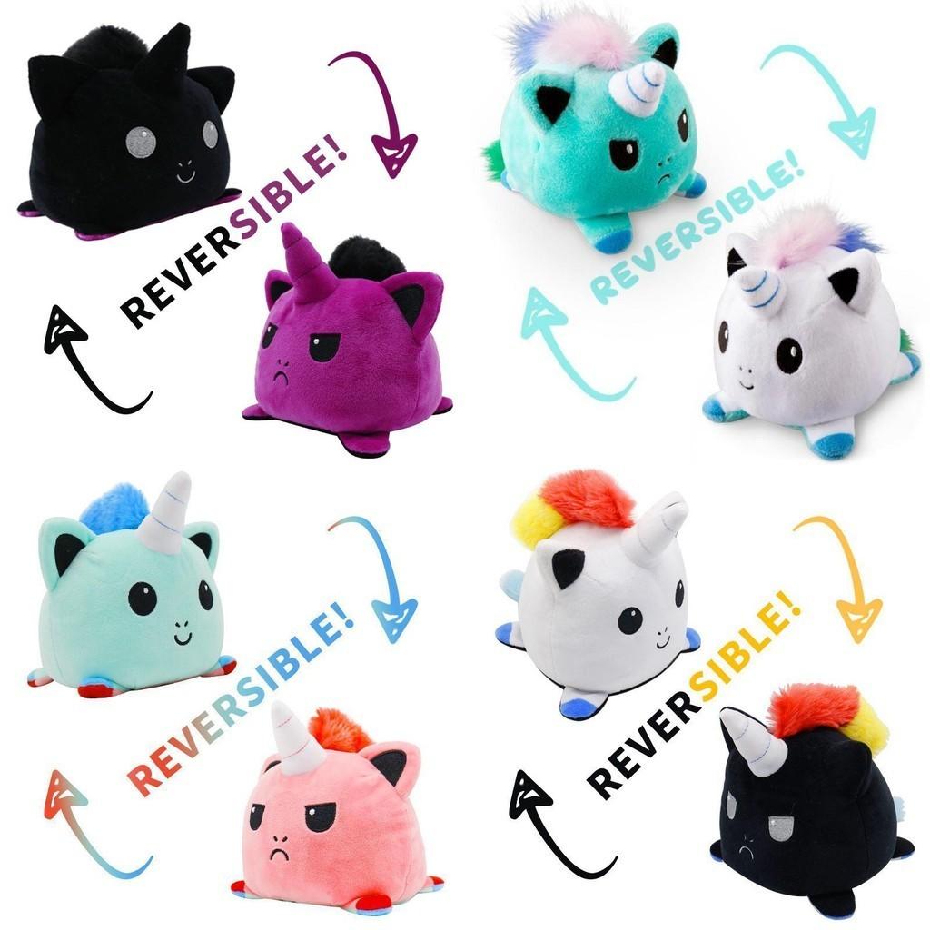 Adorable Reversible Flip Unicorn Plush Stuffed Toy Soft Animal Ideal For Kids