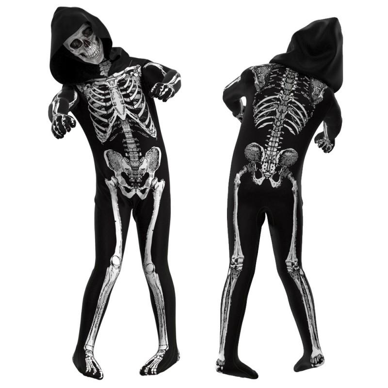 Kinder Halloween Kostüm Skelett Geist Leuchtet im Dunkeln Cosplay Overall Party Bühnenauftritt