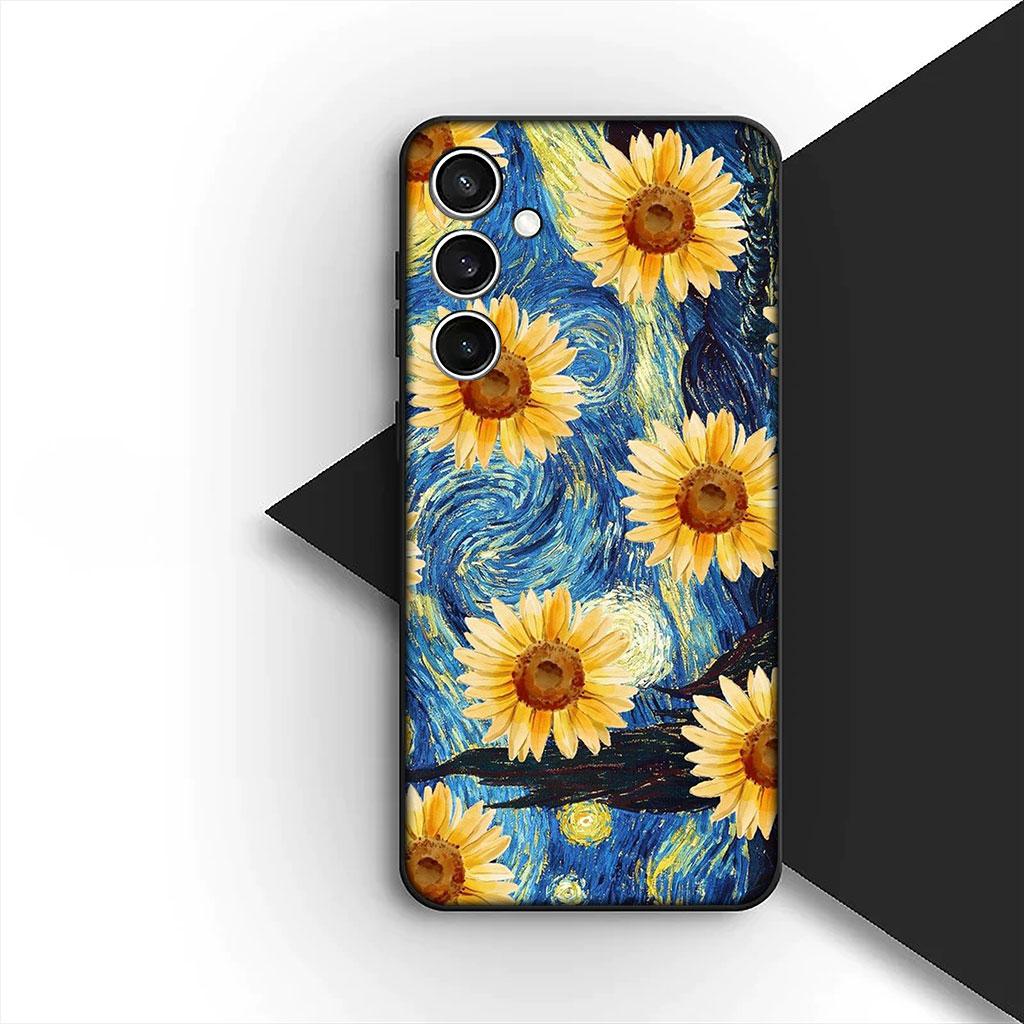 Phone Cover for Samsung Galaxy S22 S21 S20 FE Ultra Plus A07 A17 A15 A16 A25 A57 A37 Casing Case Starry Night Van Gogh Sky Art