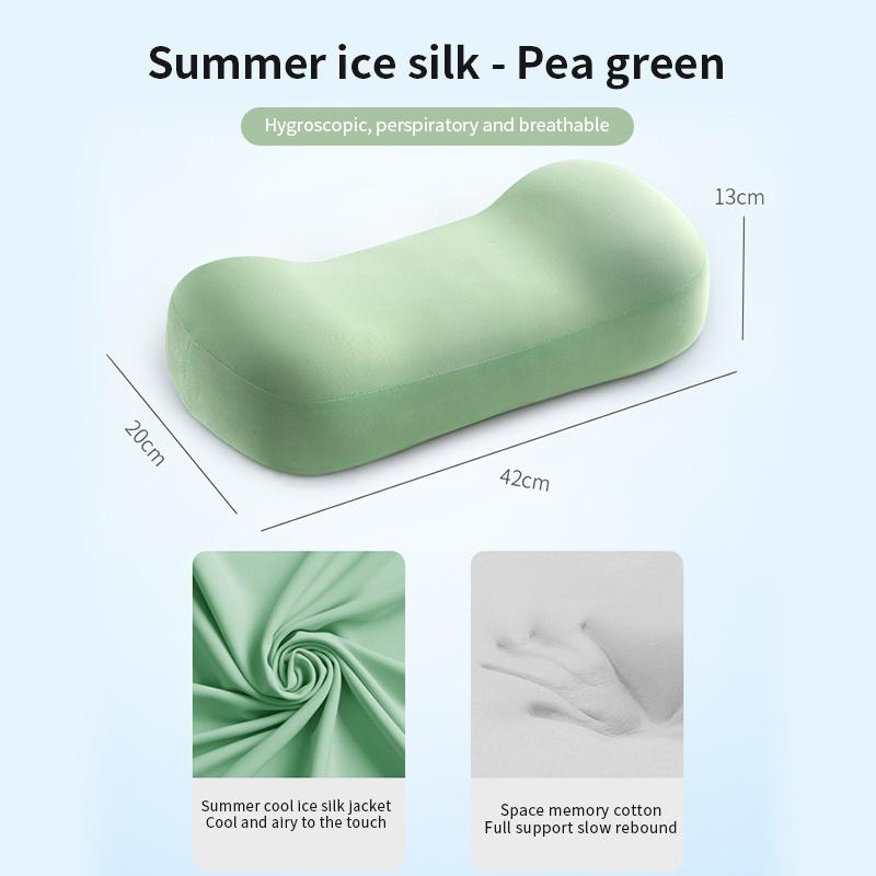 Ice Silk Memory Foam Small Pillow, Nap Pillow, Cervical Vertebra Protection Pillow, Office Portable Nap Pillow