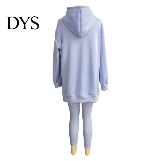 Women Tracksuit 2 Pcs/Set Lady Top Pants Set Hooded Long Sleeve Slit Hem Hoodie Stretchy Auutmn Trousers Waist Slim Fit Sport Fitness Casual Homewear