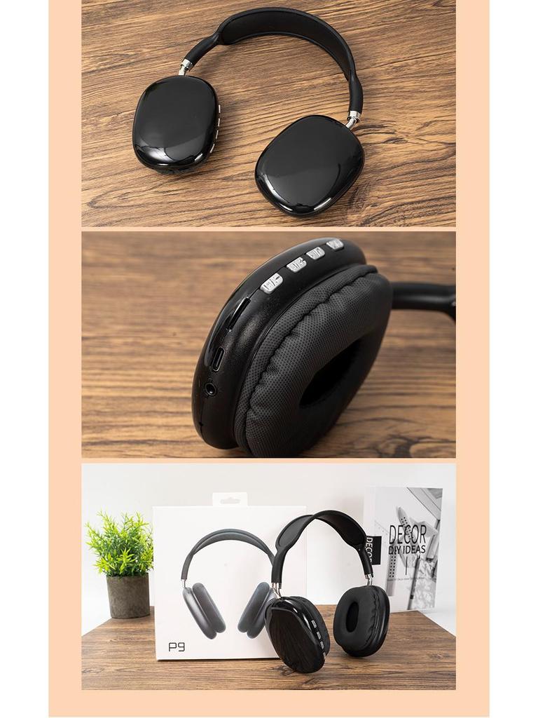 P9 Over-Ear Bluetooth Headphones with Microphone and Large Battery - Perfect for Students