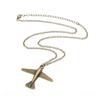 Airplanes Necklace Flight Attendant Costume Accessories Airplanes Pendant Necklace with Chain Flight Attendant Necklace